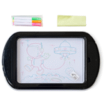 Šviečianti piešimo lenta su trafaretais