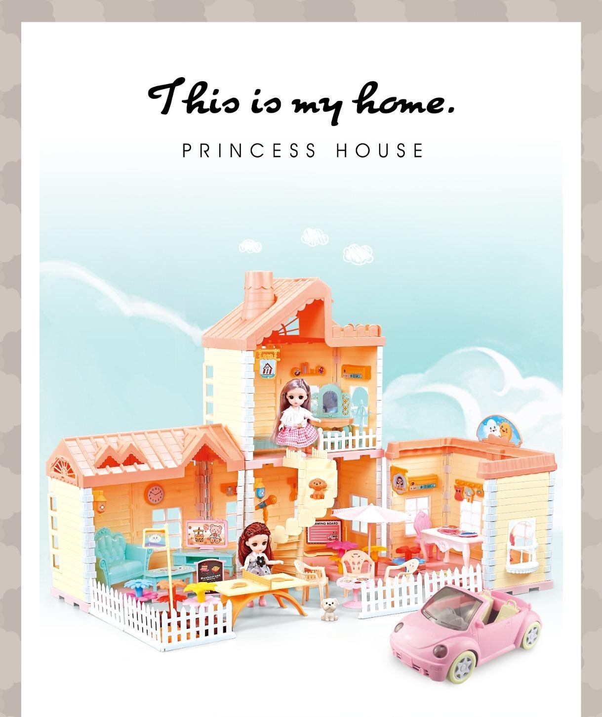 princess_top Princesės lėlių namelis su automobiliu – pagrindinis vaizdas