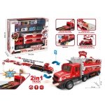 2in1 ugunsdzēsēju automašīna ar sliežu ceļu un 8 automašīnām - Image 7