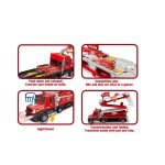 2in1 ugunsdzēsēju automašīna ar sliežu ceļu un 8 automašīnām - Image 8