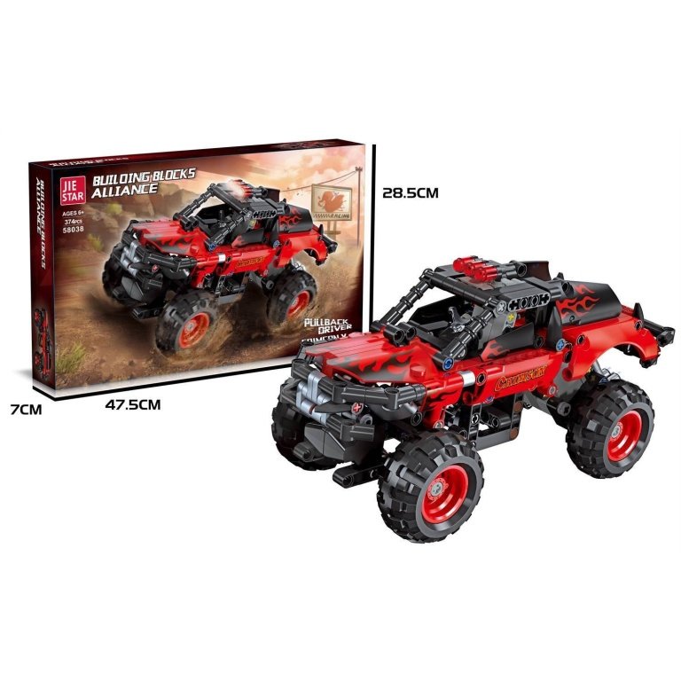 Konstruktorius džipas „Crimson“, 374 dalys