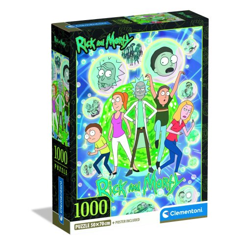 Clementoni Rick and Morty dėlionė, 1000 detalių