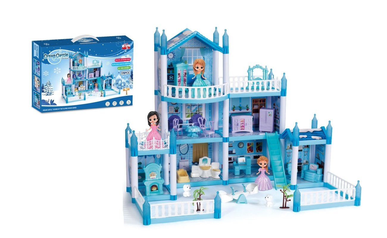 Didelė lėlių pilis su baldais 178 det. Dream Castle