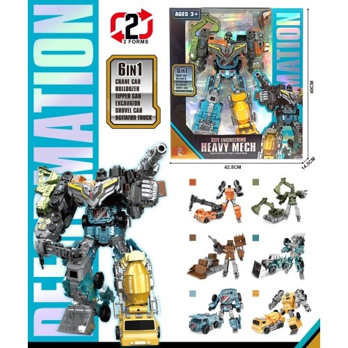 Transformuojamas robotas 6in1 “Heavy Mech”