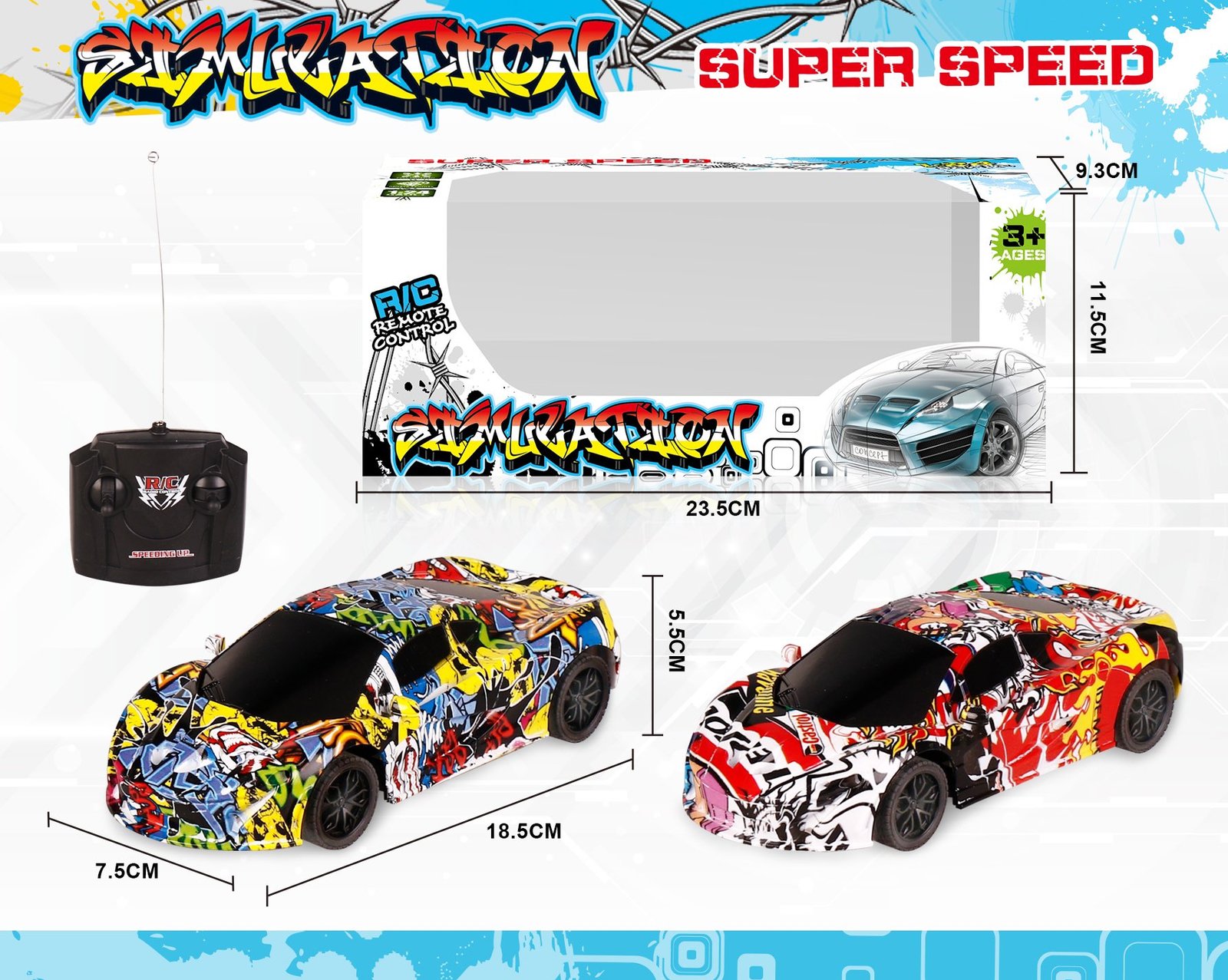 3668 16 R/C sportinė mašina 1:24 (Kopija)