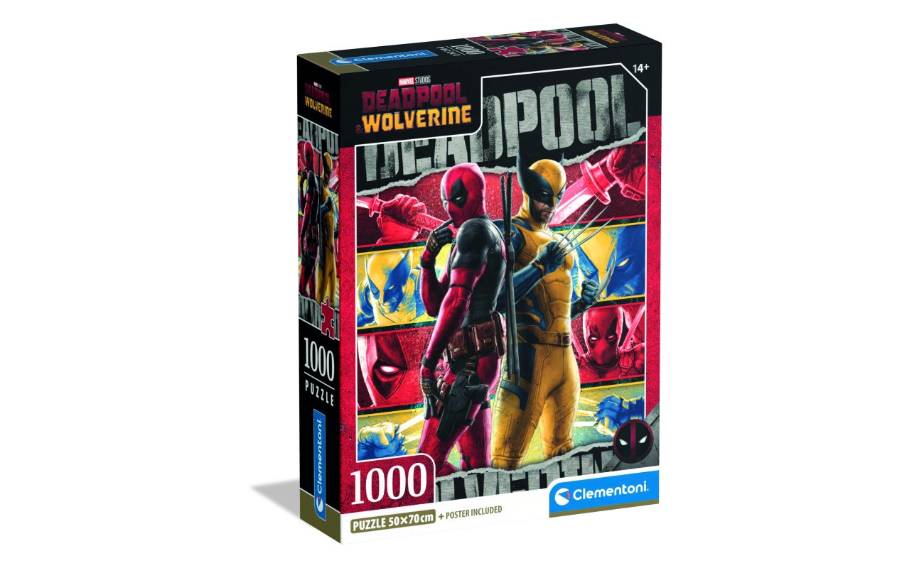 Clementoni Deadpool & Wolverine Puzzle, 1000 gabaliņi