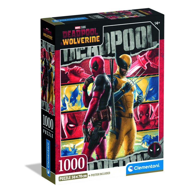 Clementoni Deadpool & Wolverine dėlionė, 1000 detalių
