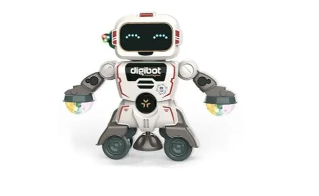 Interaktyvus šokantis robotas su šviesomis ir muzika