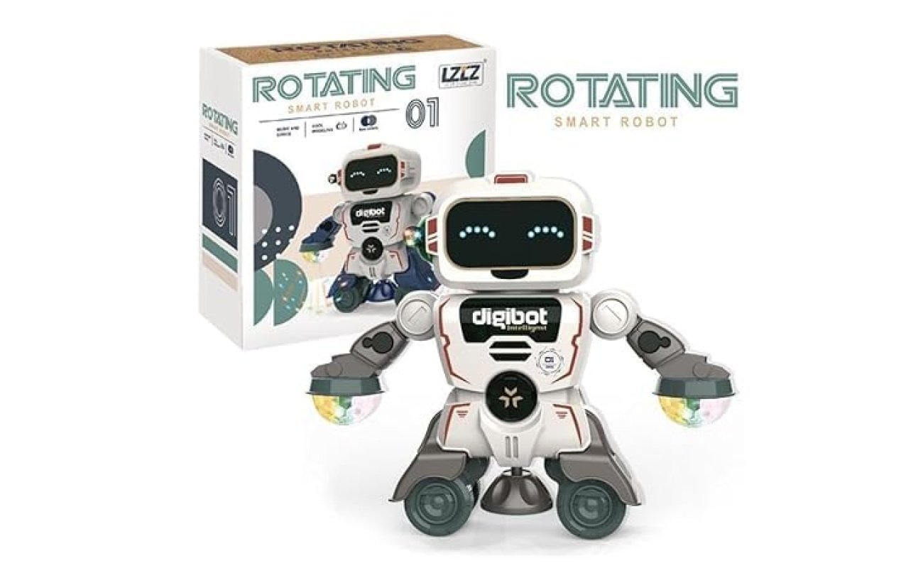 Interaktyvus šokantis robotas su šviesomis ir muzika