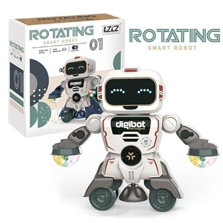 Interaktyvus šokantis robotas su šviesomis ir muzika