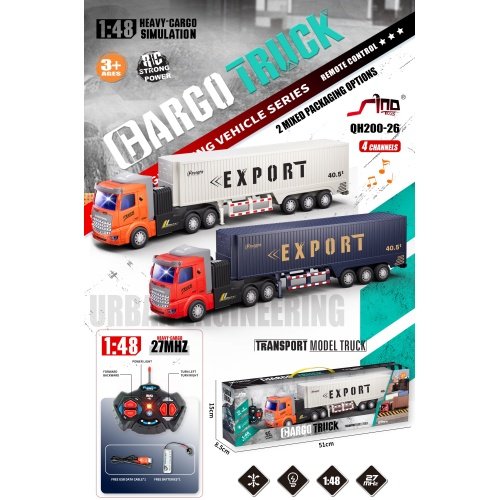 Nuotoliniu būdu valdomas vilkikas su puspriekabe „Export“ 1:48