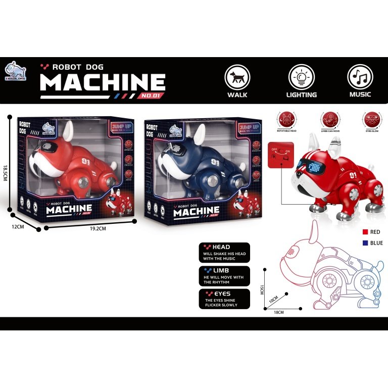 Robotas šuniukas su šviesomis ir garsais