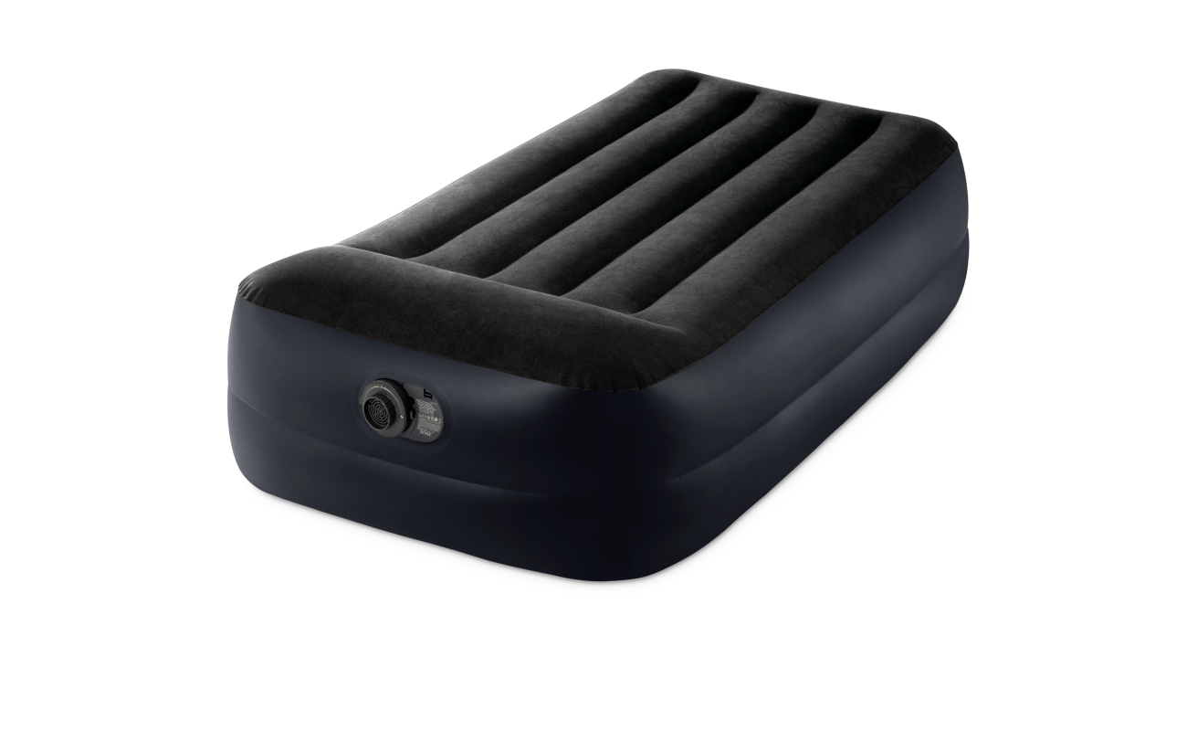 Pripučiamas čiužinys Intex Twin Dura-Beam Plus Pillow Rest Raised su integruota pompa 99×191×42 cm
