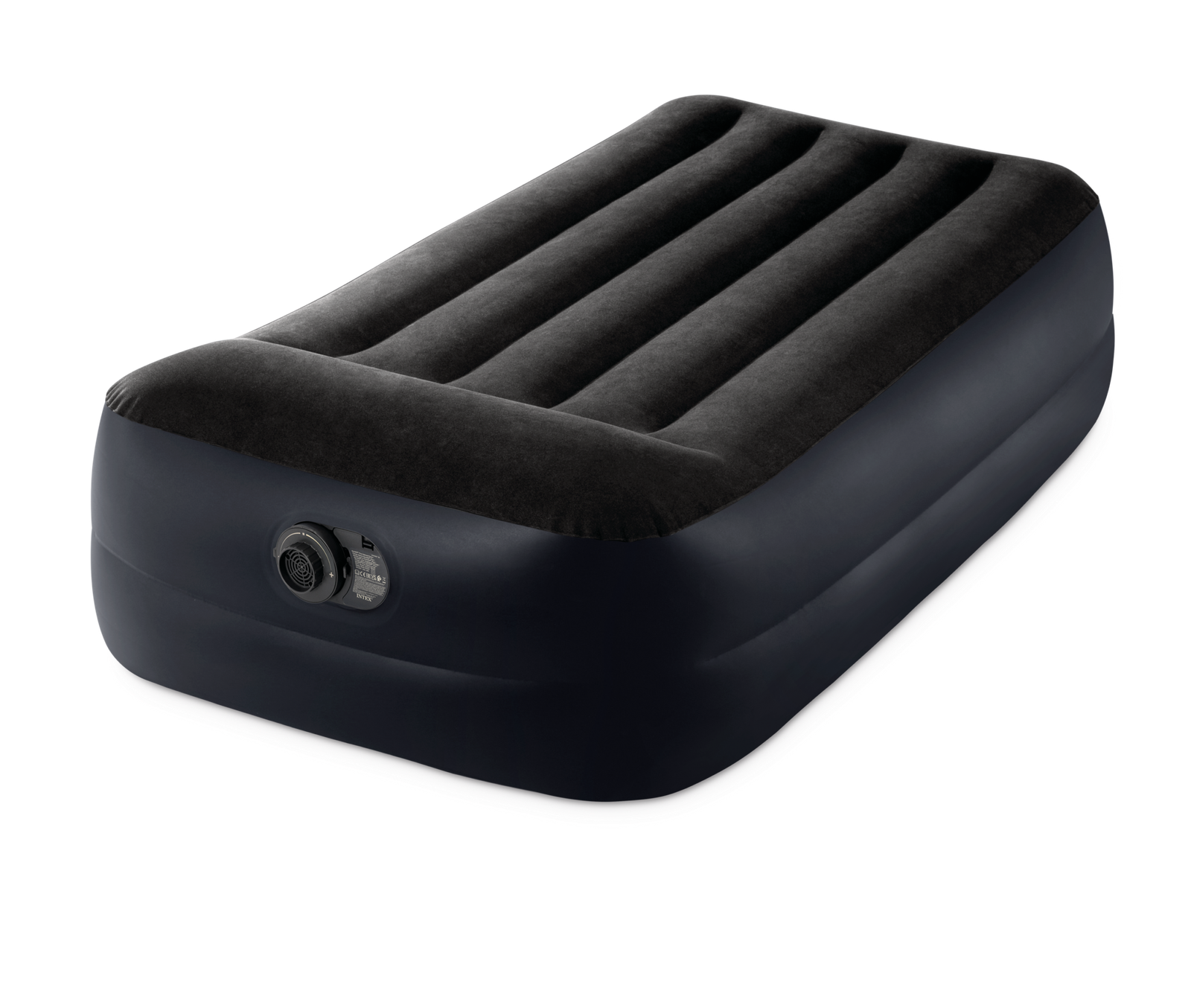 64122 ciuzinys 3 Pripučiamas čiužinys Intex Twin Dura-Beam Plus Pillow Rest Raised su integruota pompa 99×191×42 cm