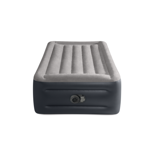 Piepūšamais matracis ar iebūvētu spilvenu INTEX Twin Dura-Beam Deluxe Pillow Rest, gaisa matracis 99x191x42 cm