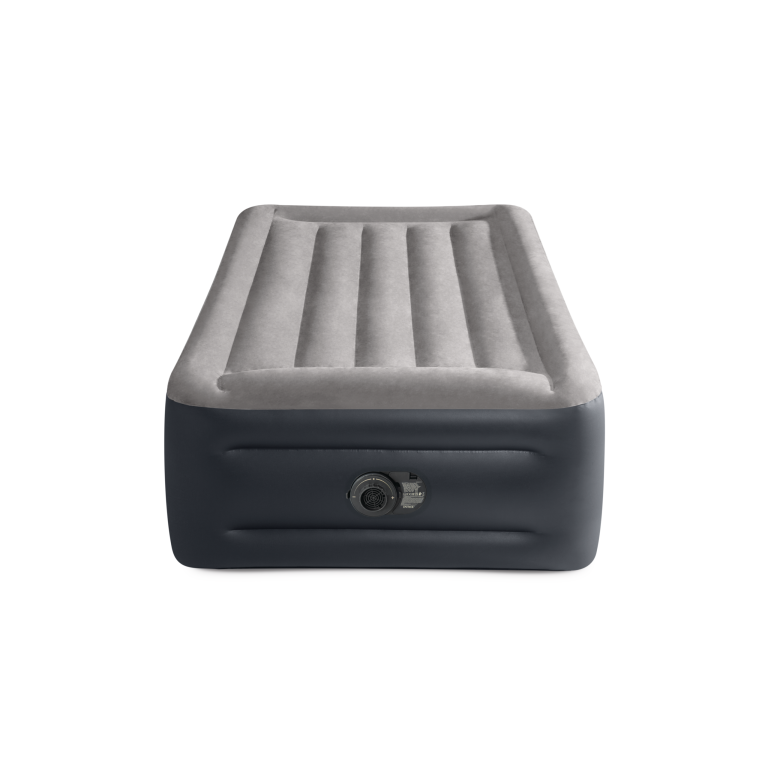 Piepūšamais matracis ar iebūvētu spilvenu INTEX Twin Dura-Beam Deluxe Pillow Rest, gaisa matracis 99x191x42 cm