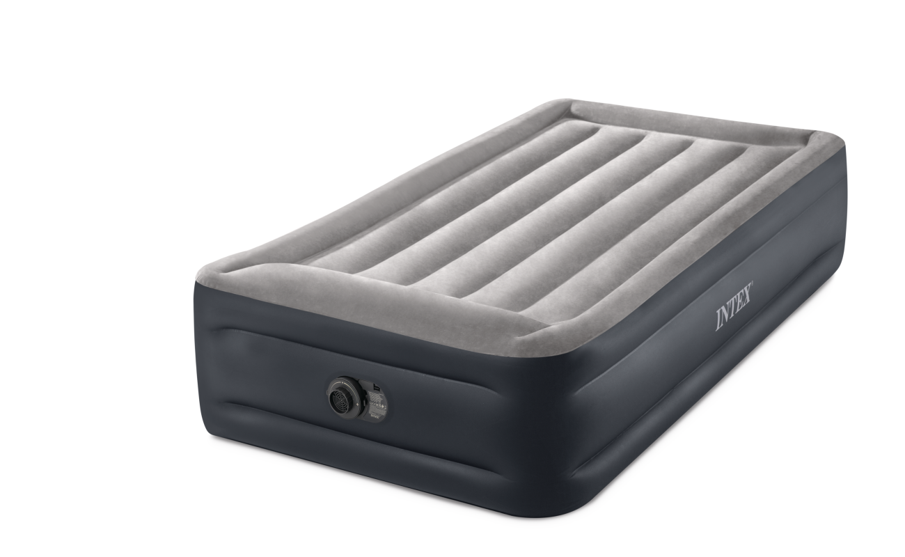 Pripučiamas čiužinys su integruota pagalve INTEX Twin Dura-Beam Deluxe Pillow Rest, Airbed 99x191x42cm