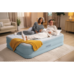 Pripučiamas čiužinys INTEX Queen Premium Comfort su integruota elektrine pompa, 152×203×46 cm
