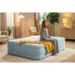 Pripučiamas čiužinys INTEX Queen Premium Comfort su integruota elektrine pompa, 152×203×46 cm