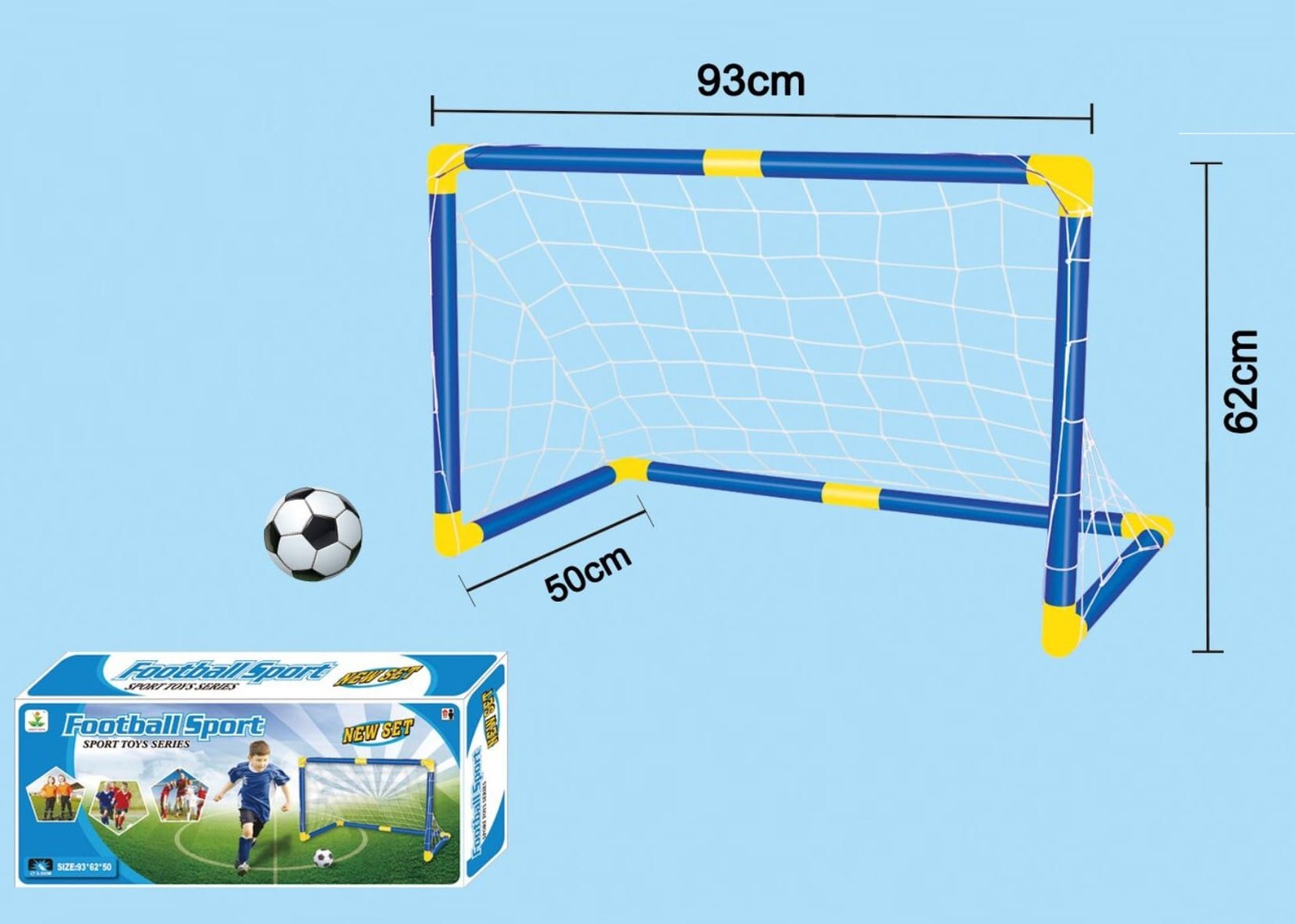 Žaislinis futbolo vartų rinkinys